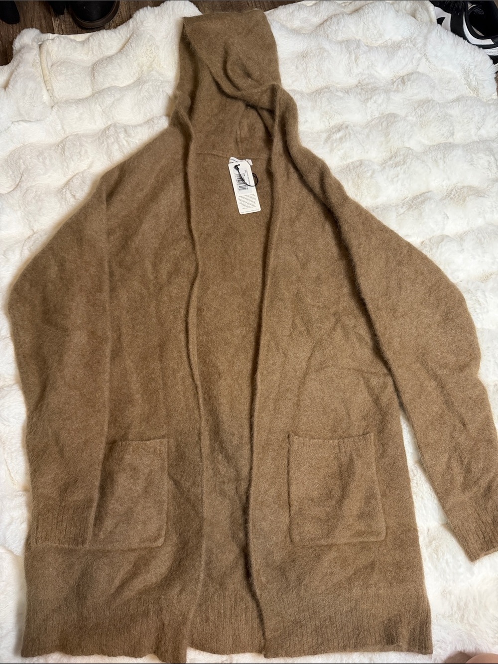 Woman’s Hooded Cardigan- 100% Raccoon Hair